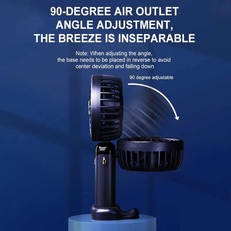 Mini Rechargeable Hand Fan with Digital Display